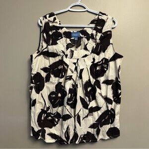 Simply Vera Wang XL black/white sleeveless blouse